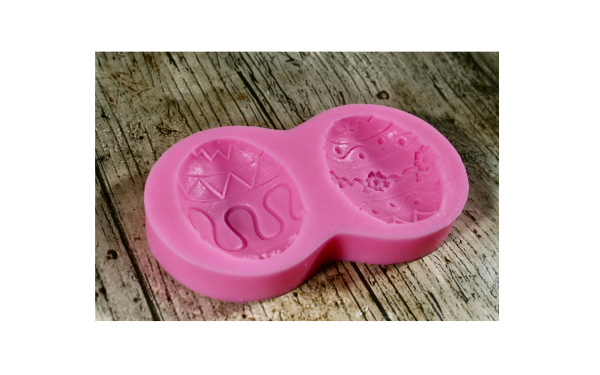 2 Cavity Egg 3D Shape Silicone Fondant Mould