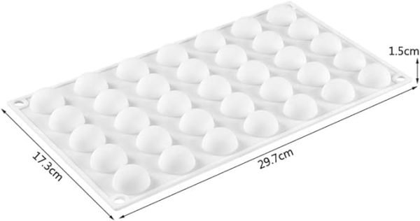 35 Cavity Mini Round Shape Chocolate Silicone Mould - Image 2