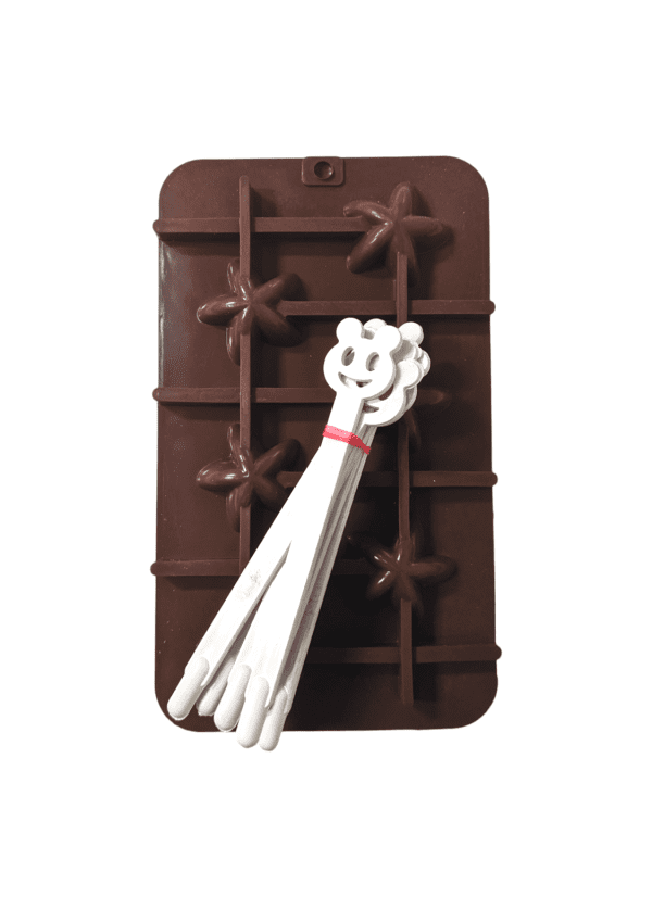 6 Holes Star Shape Lollipop Silicone Mould