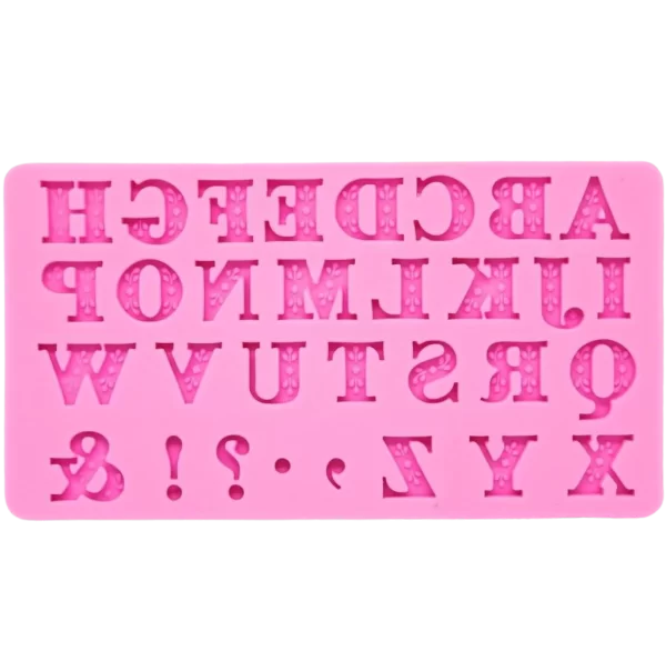 Alphabets With Punctuations 3D Shape Silicone Fondant Mould