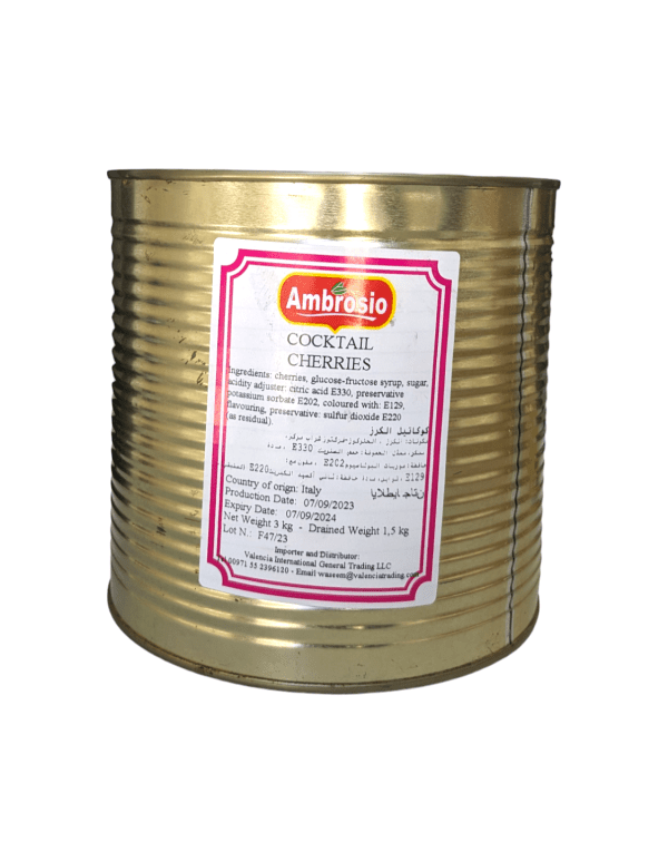 Ambrosio Cocktail Cherries 3Kg