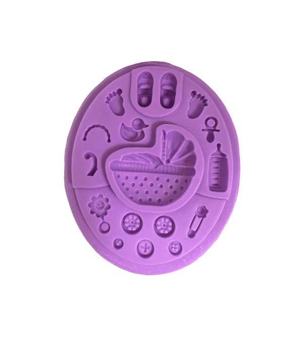 Baby Shower 3D Shape Silicone Fondant Mould