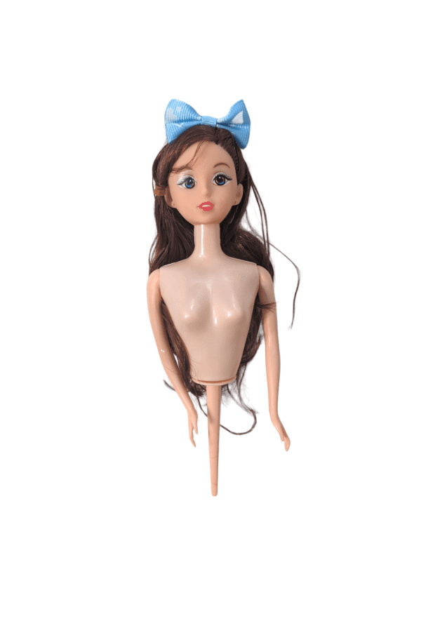 Blue Ribbon Bow Doll Cake Toppers
