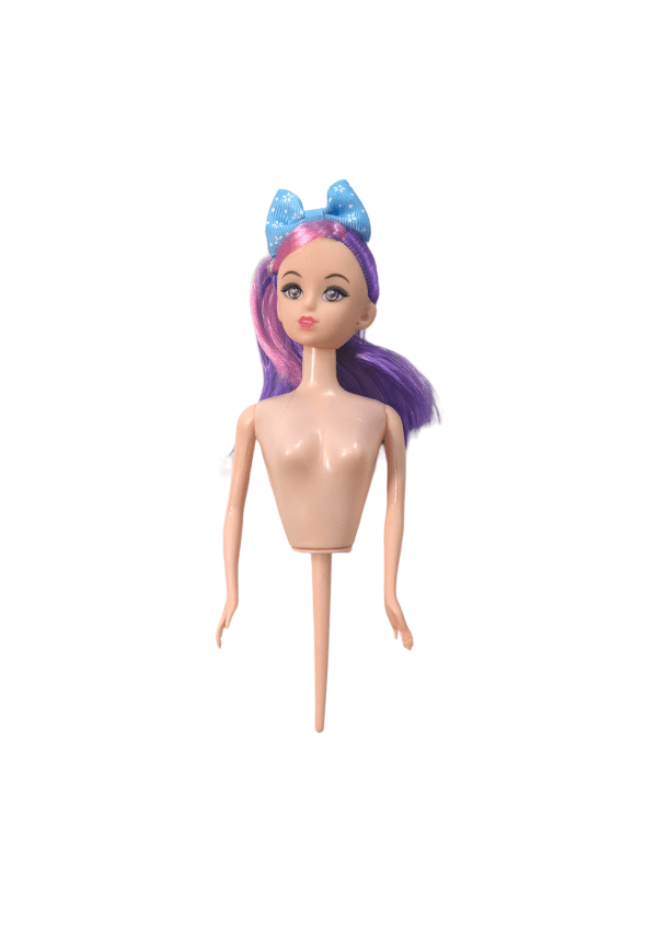 Blue Ribbon Bow Doll Cake Toppers