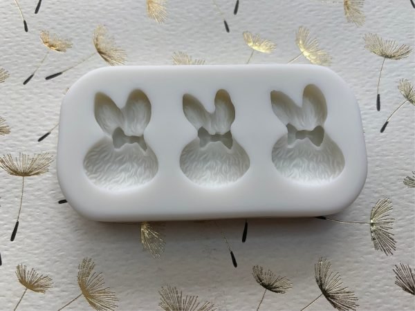 Bunnies with Bows 3D Shape Silicone Fondant Mould - Image 3