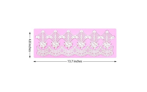 Cake Decorating Lace Mat Silicone Mould Version-12  1pc - Image 2