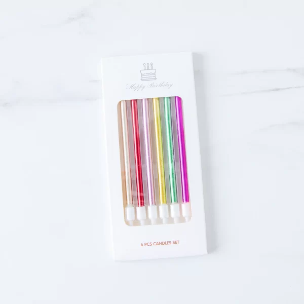 Colourful Cake Candle 6pcs Set