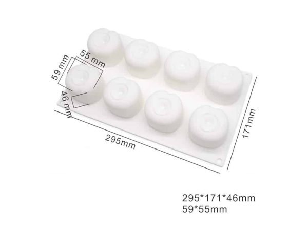 8 Cavity Cherry Shaped Mousse Cake,Chocolate, Jelly, Candy Silicone Mould 1pc - Image 3