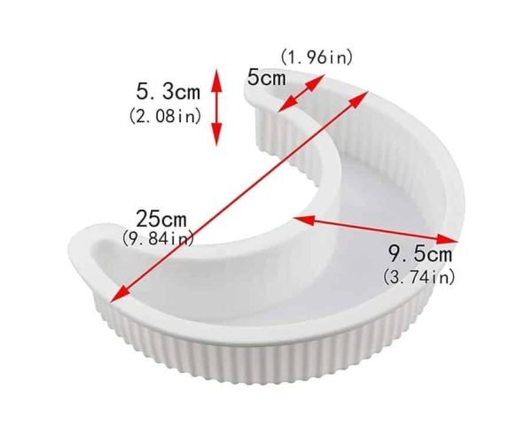 Crescent Moon Shaped Cake,Chocolate, Jelly, Candy Silicone Mould 1pc - Image 2