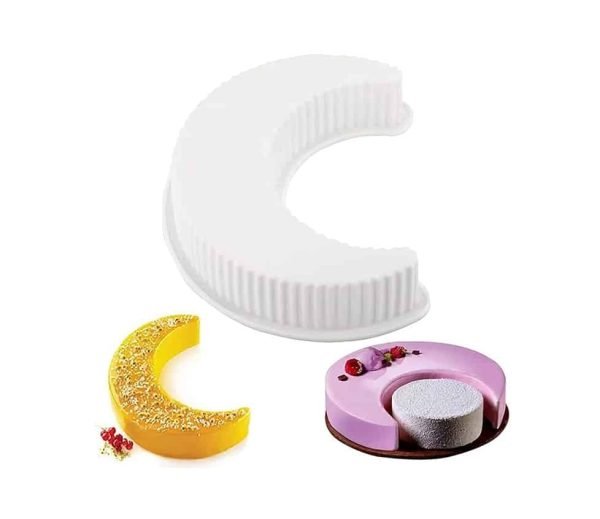 Crescent Moon Shaped Cake,Chocolate, Jelly, Candy Silicone Mould 1pc
