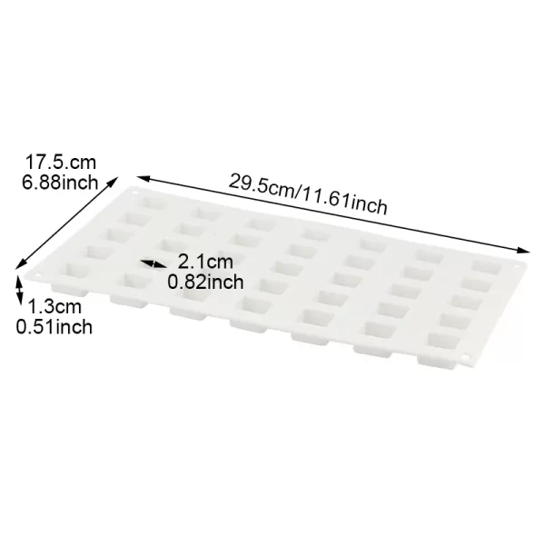 35 Cavity Cube Shape Chocolate Silicone Mould - Image 3