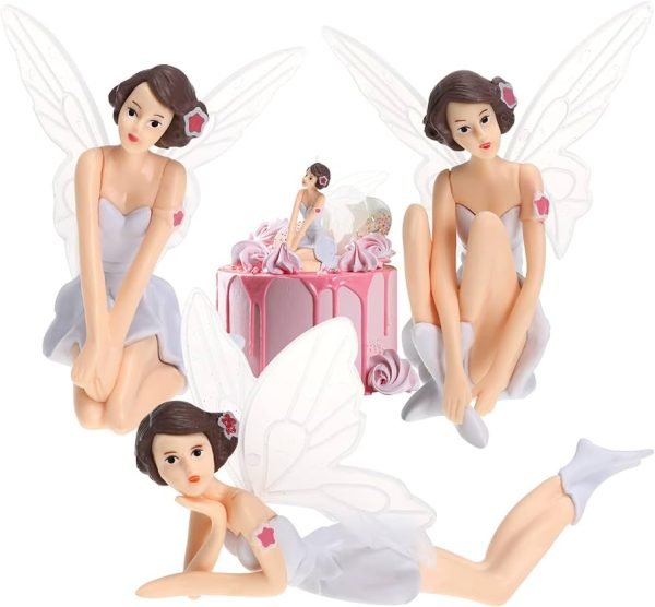 Fairy Angel Figure Cake Toppers Set of 3pcs