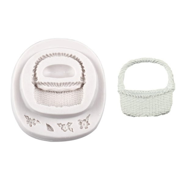 Flower Basket 3D Shape Silicone Fondant Mould