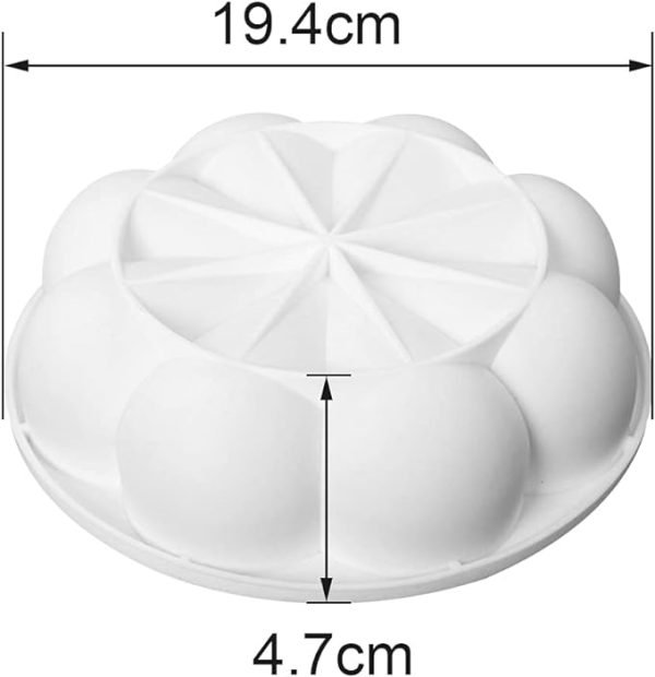 Flower Shaped Mousse Cake,Chocolate, Jelly, Candy Silicone Mould 1pc - Image 2
