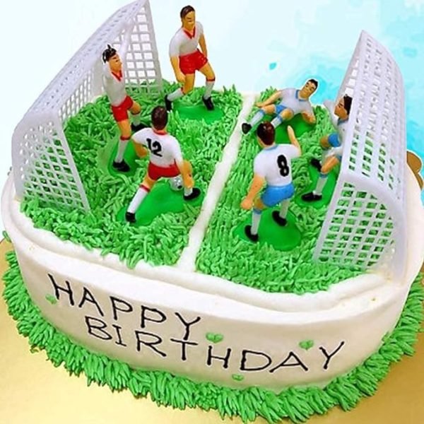 Football Figure Cake Toppers Set of 8pcs