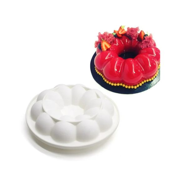 Large Flower Shaped Mousse Cake,Chocolate, Jelly,Candy Silicone Mould 1pc