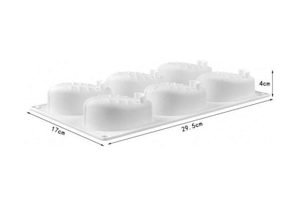 6 Cavity Leaf Shaped Chocolate, Jelly, Candy Silicone Mould 1pc - Image 3