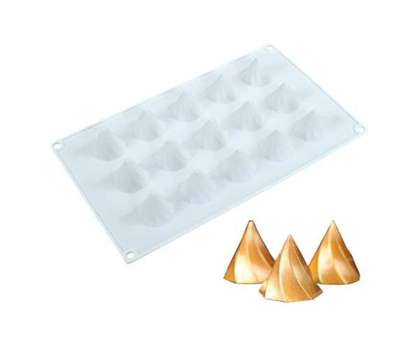 15 Cavity Mountain Peak Shaped Chocolate, Jelly, Candy Silicone Mould 1pc