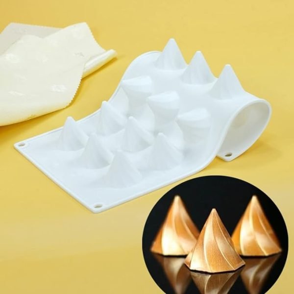15 Cavity Mountain Peak Shaped Chocolate, Jelly, Candy Silicone Mould 1pc - Image 2