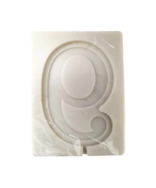 Number Nine Lollipop Candle 3D Shape Silicone Fondant Mould