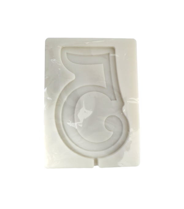 Number Five Lollipop Candle 3D Shape Silicone Fondant Mould