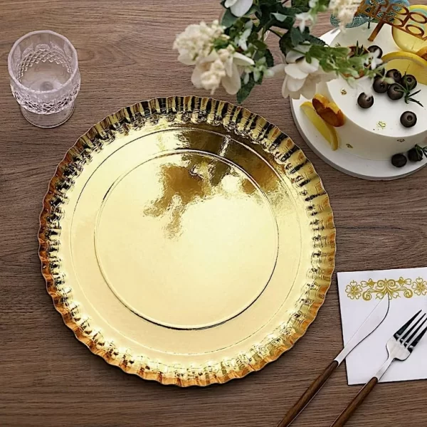 Paper Tray - Round - Golden