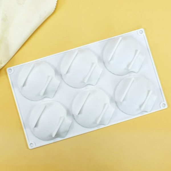6 Cavity Pearl Shell Shaped Chocolate, Jelly, Candy Silicone Mould 1pc
