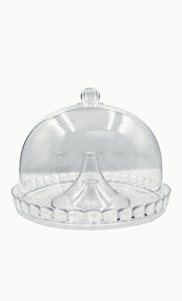 Cake Stand With Acrylic Dome (34cmx27cm)