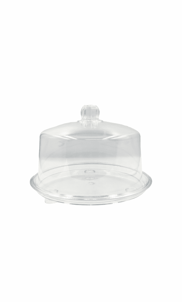 Cake Stand With Acrylic Dome (20cm x 17cm)