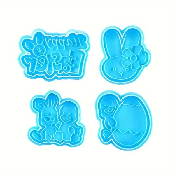 Rabbit Duck Cookie Fondant Cutters Set of 4pcs