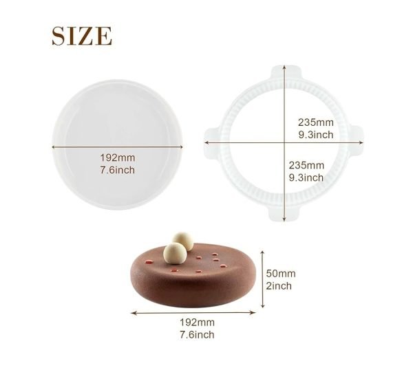 Round Stone Shaped Chocolate,Jelly,Mousse cake Silicone Mould - Image 2