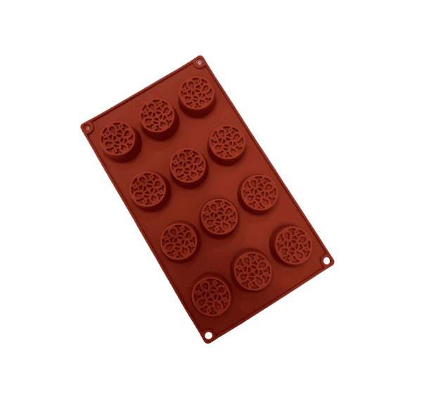12 Cavity Round Shape Silicone Mould
