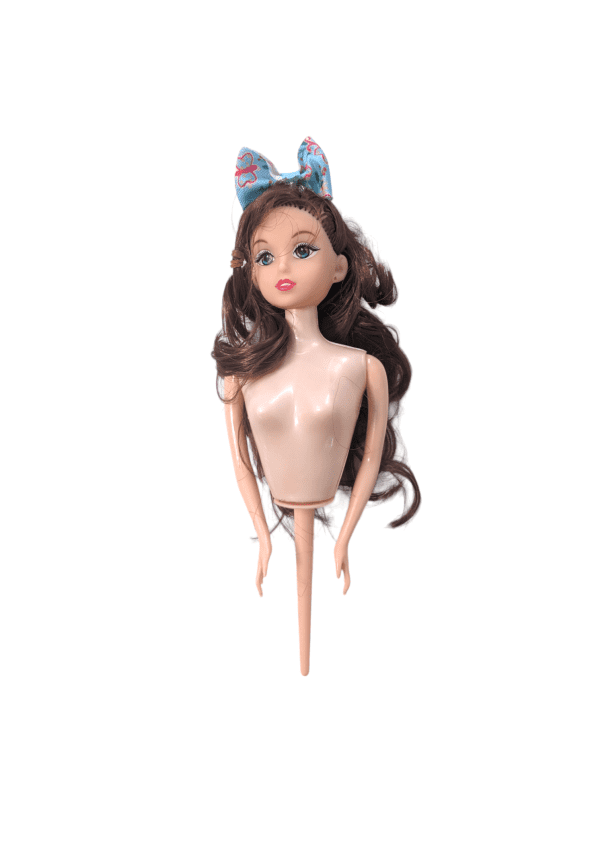 Sky Blue Ribbon Bow Doll Cake Toppers