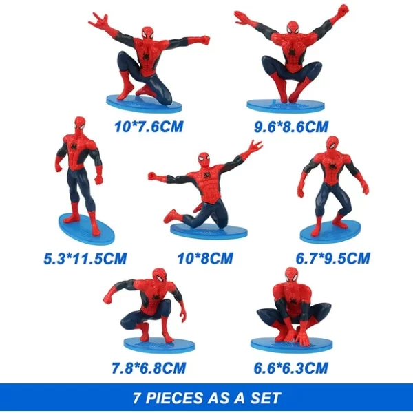 Spiderman Cake Toppers Set of 7pcs - Image 2