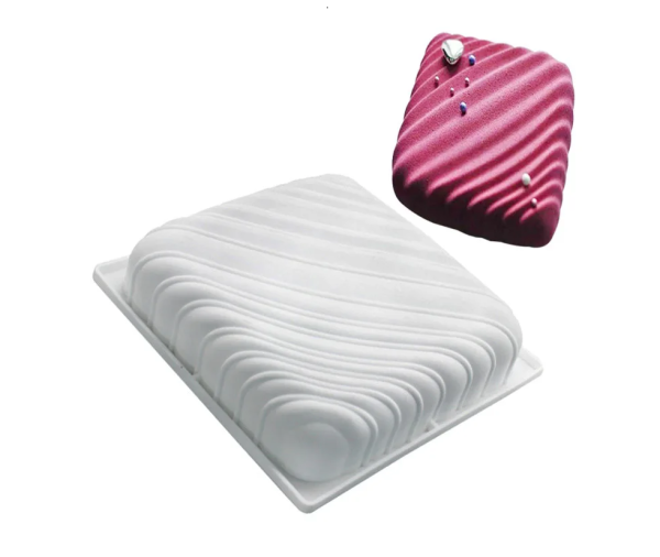 Square Shaped Mousse Cake, Chocolate, Jelly, Candy Silicone Mould 1pc
