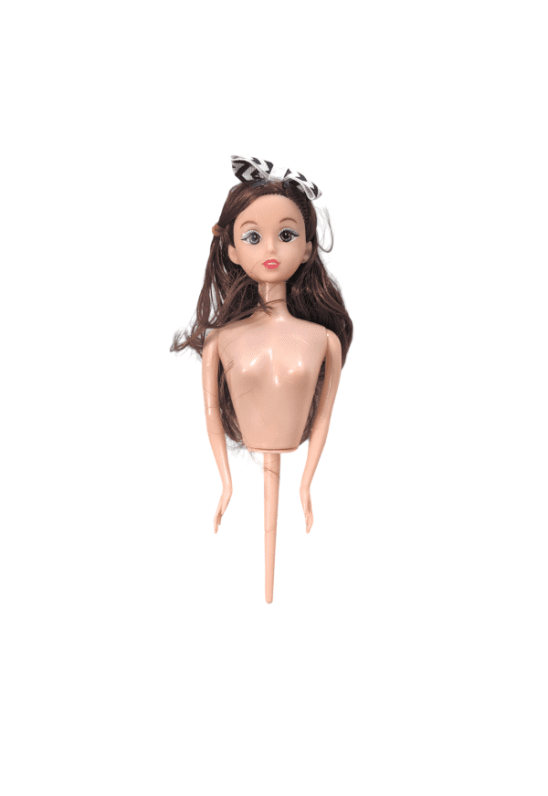 White Ribbon Bow Doll Cake Toppers