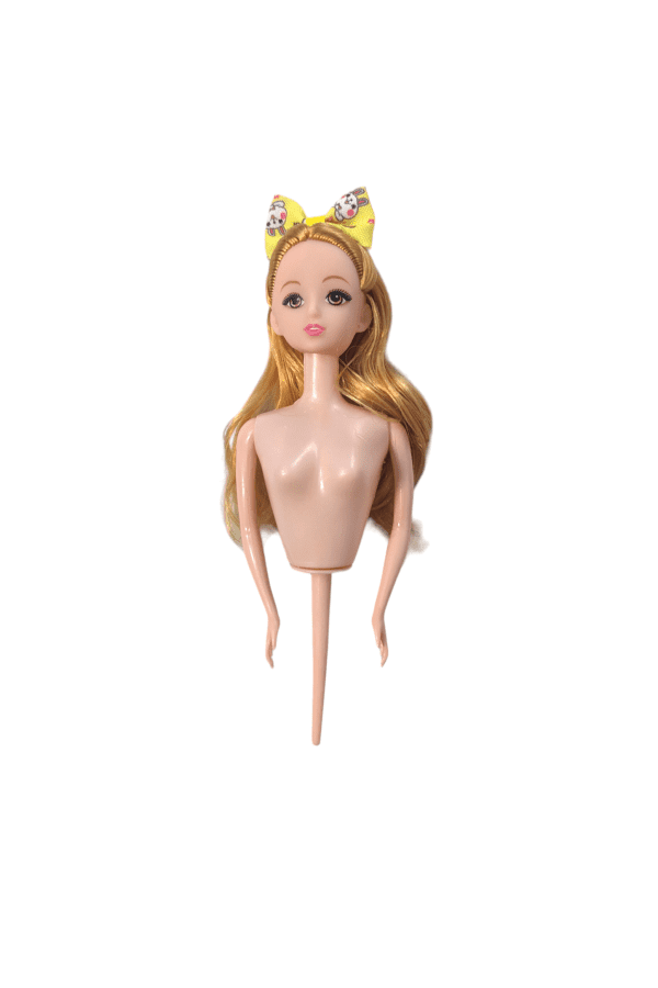 Yellow Ribbon Bow Doll Cake Toppers