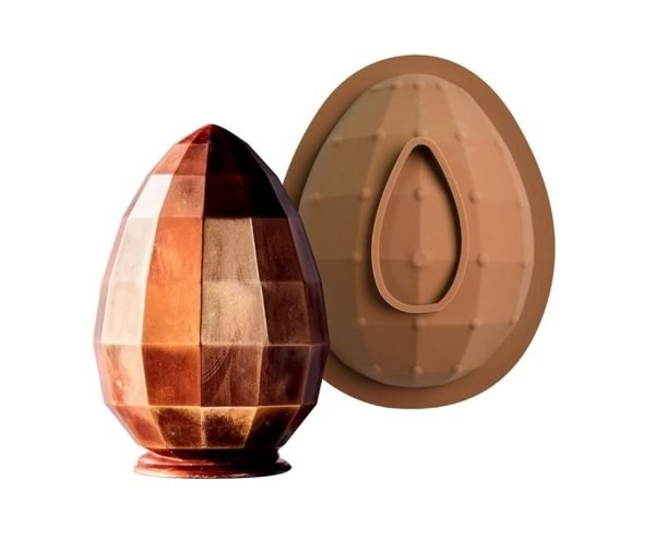 Easter Large Half Crystal Egg Shaped Chocolate Silicone Mould