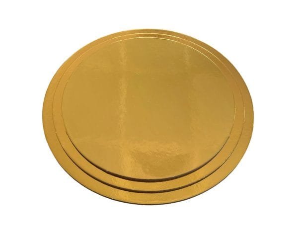 Round Gold Cake Boards