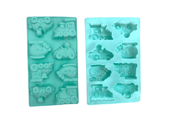 Train Car Airplane Silicone Cake Decorating Mould