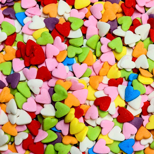 Multi Colour Heart Shape sprinkles