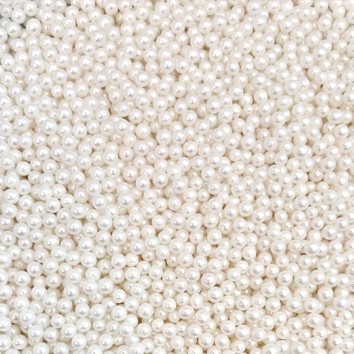 Sugarmill Pearl White 6mm Shape Sprinkles