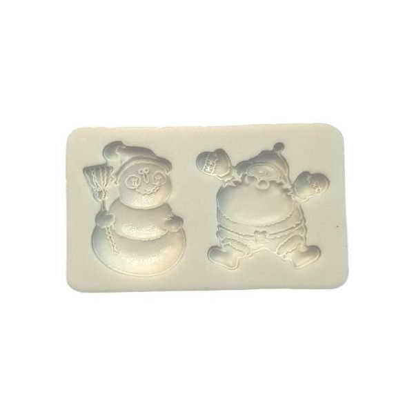 Snowman & Santa Claus Christmas 3D Shape Silicone Fondant Mould
