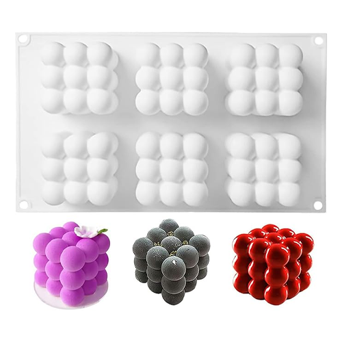 6 Cavity Bubble Square shape silicone mould