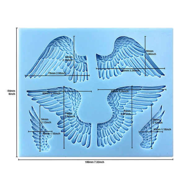 Angel wings fondant mould