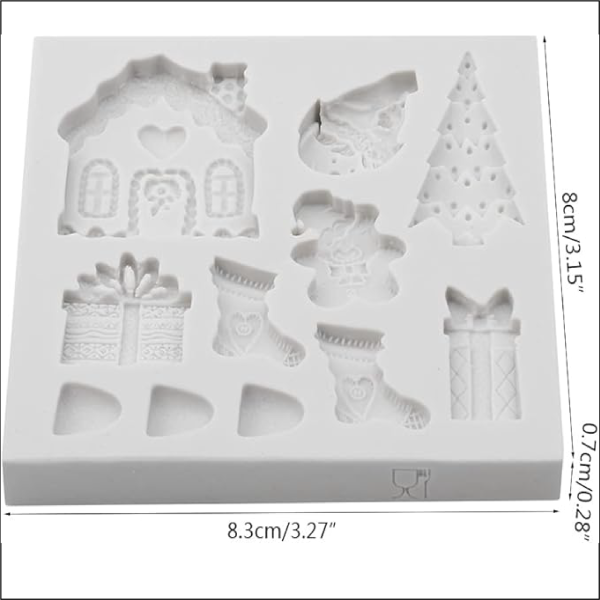 Christmas Eve Special 3D Shape Silicone Fondant Moulds