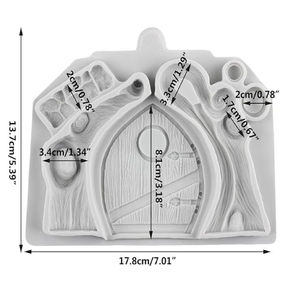 Christmas Fairytale Tree HousE 3D Shape Silicone Fondant Moulds