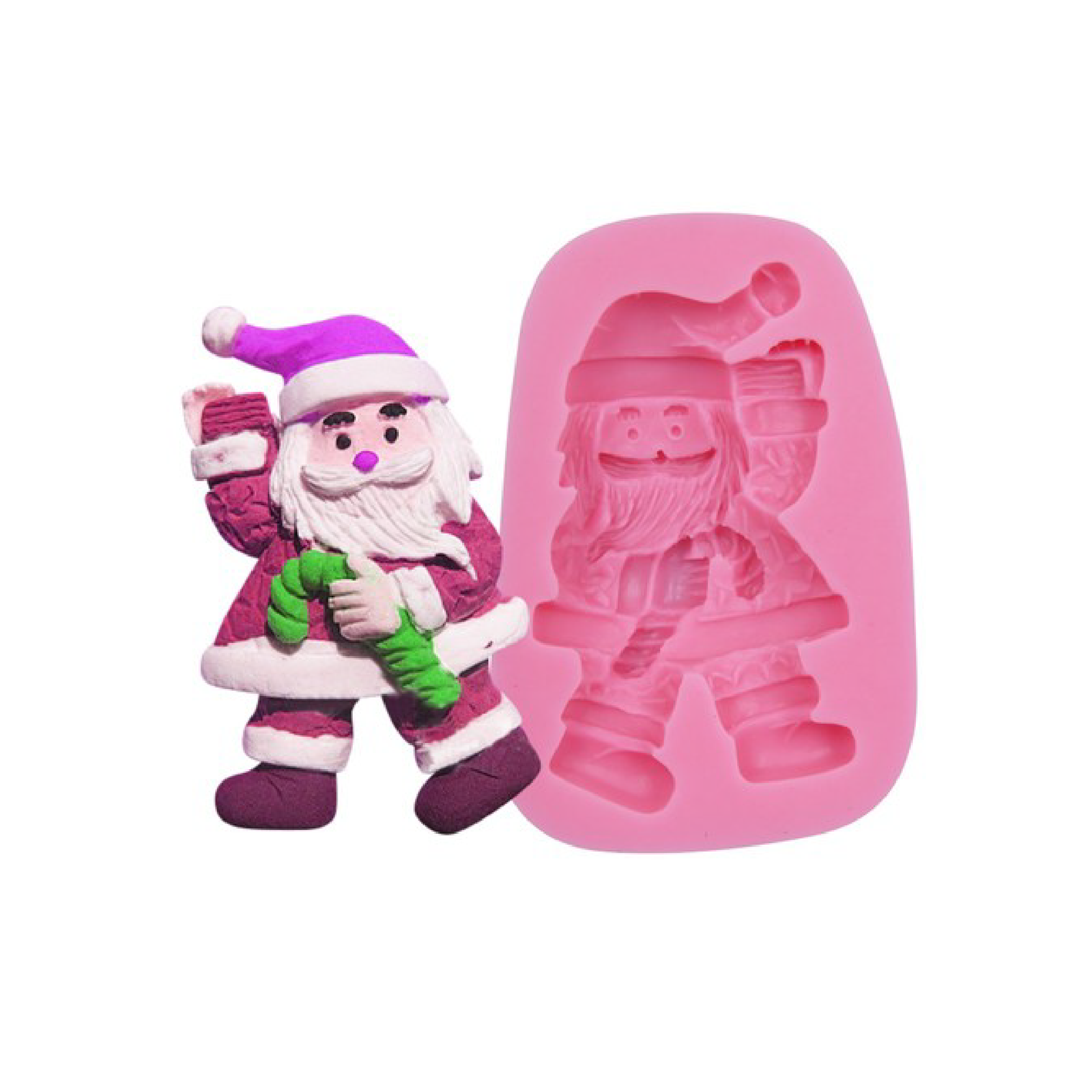 Christmas Santa Claus 3D Shape Silicone Fondant Mould