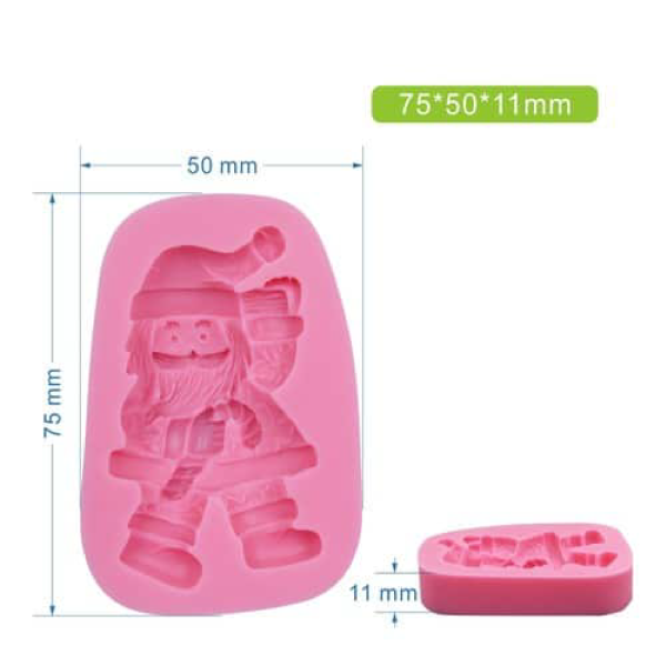 Christmas Santa Claus 3D Shape Silicone Fondant Moulds
