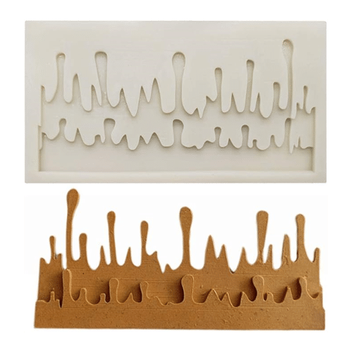 Melted Cream Cake Border Mould 3D Shape Silicone Fondant Mould